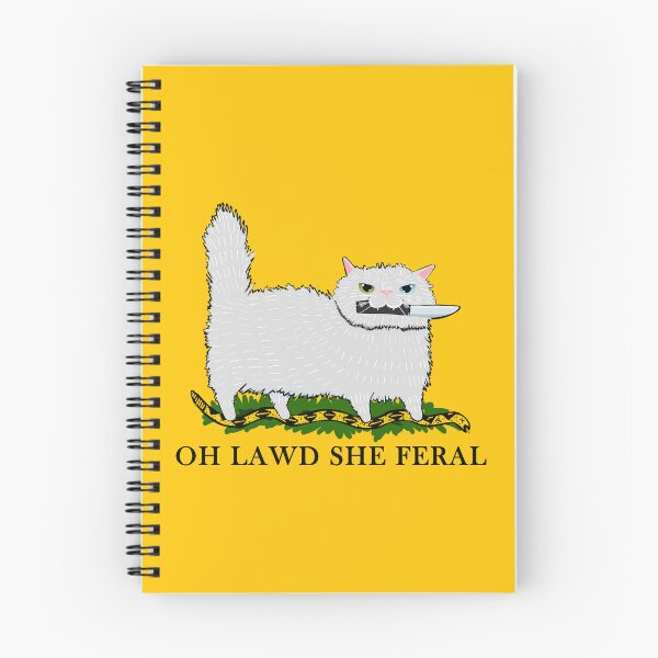 Item preview, Oh Lawd She Feral White Cat designed and sold by KilkennyCat Art.
