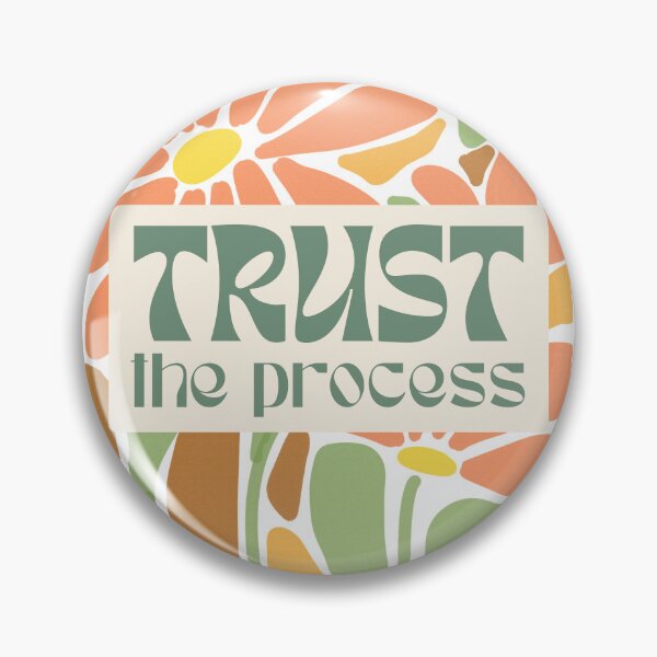 Item preview, Trust the Process Affirmation Art, minimalist flower art designed and sold by Art by Kristie.