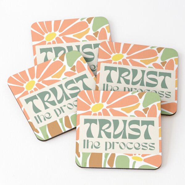 Item preview, Trust the Process Affirmation Art, minimalist flower art designed and sold by Art by Kristie.