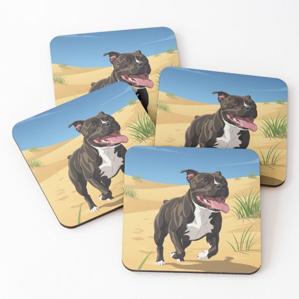 Item preview, Beach Day Staffy designed and sold by RalphandRamboCo.