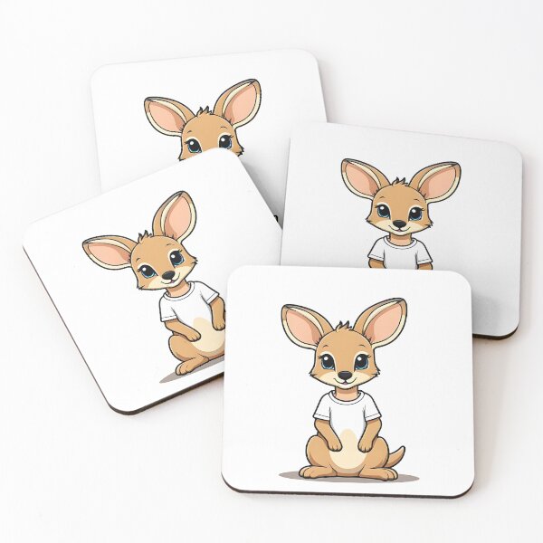 Item preview, Cute Baby Kangaroo in T-Shirt – Animal Cartoon Tee designed and sold by AntiConfused.