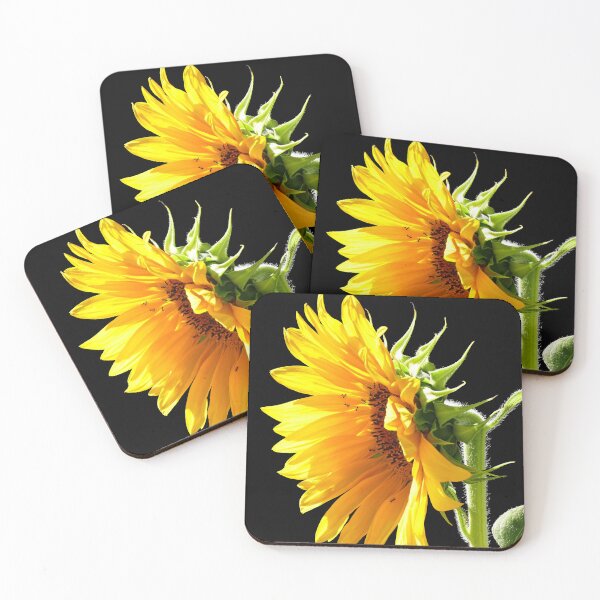 Item preview, Bright yellow sunflower closeup with ants designed and sold by jaynerushton.