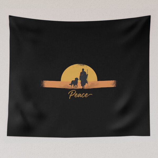 Item preview, walk for peace monks with aloka dog designed and sold by SandraStee89.