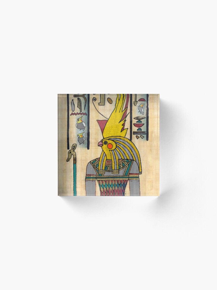 Alternate view of horus cockatiel Acrylic Block