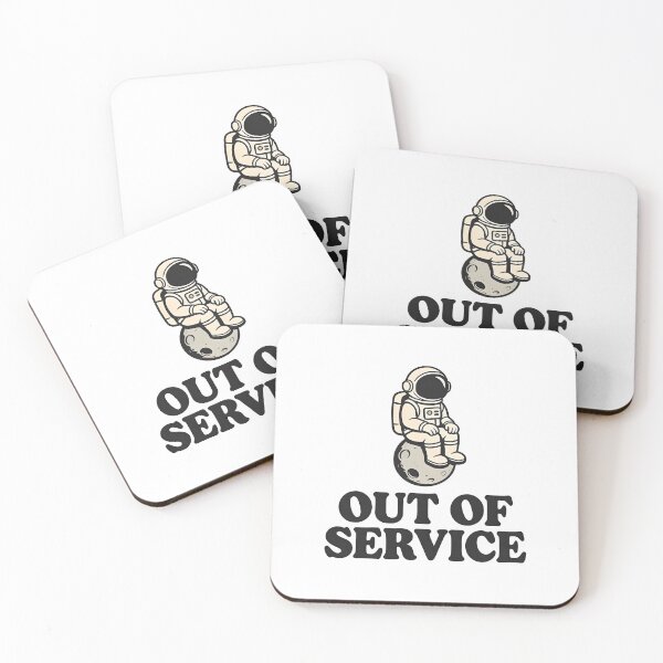 Item preview, Out Of Service Astronaut - Funny Minimal Space Design designed and sold by Echo-Draw.