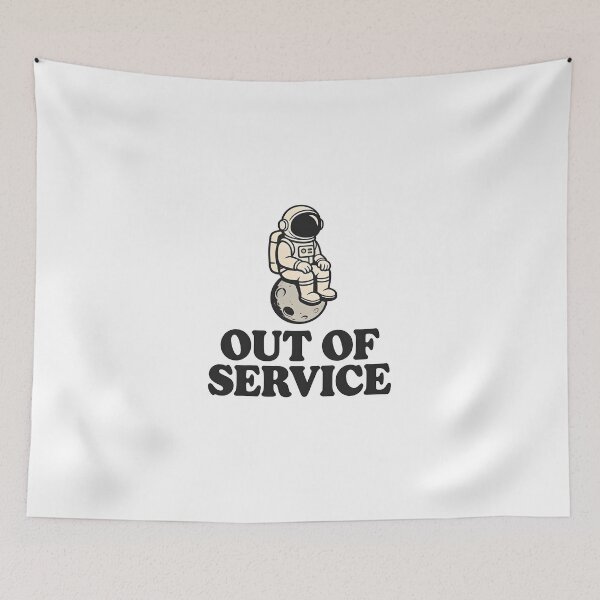 Item preview, Out Of Service Astronaut - Funny Minimal Space Design designed and sold by Echo-Draw.