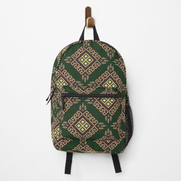 Item preview, Dark Green Traditional Tribal Diamond Pattern designed and sold by PowerAntShop.