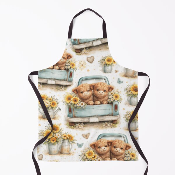 Item preview, “Rustic Country Collage: Highland Cow & Sunflower Dreams” designed and sold by Mysticfirelight76 .