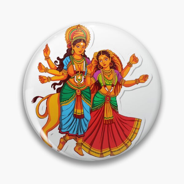 Item preview, Navratri Doll Figurine Sticker designed and sold by Teewave-Ashish.