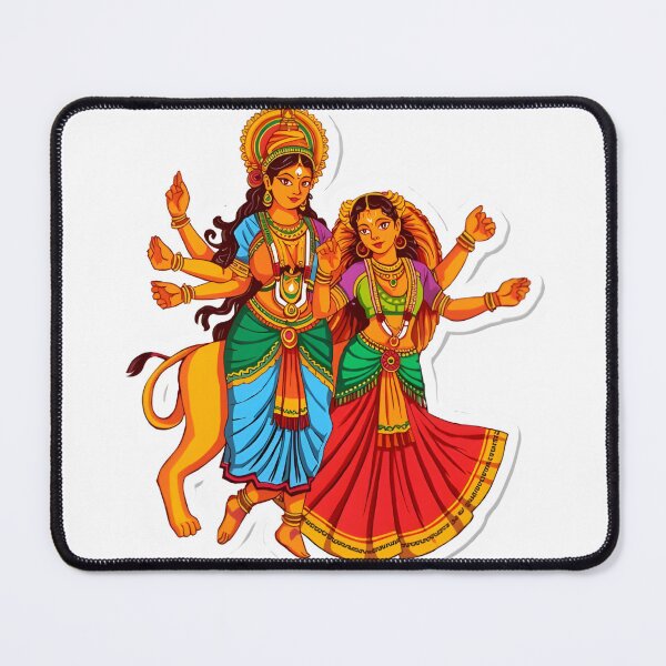 Item preview, Navratri Doll Figurine Sticker designed and sold by Teewave-Ashish.