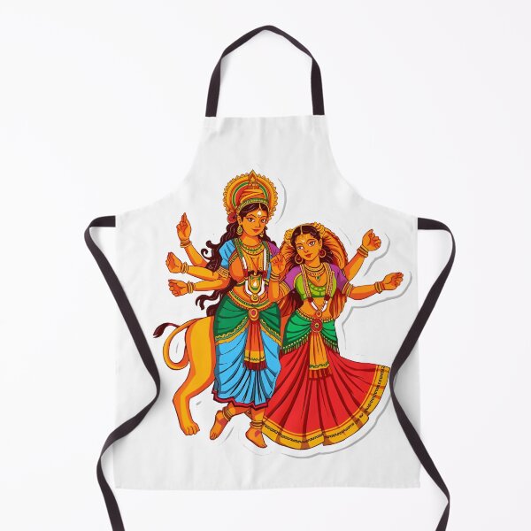 Item preview, Navratri Doll Figurine Sticker designed and sold by Teewave-Ashish.
