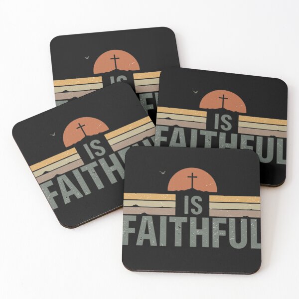 Item preview, God Is Faithful Retro Christian Sunset Design designed and sold by Sunniz.