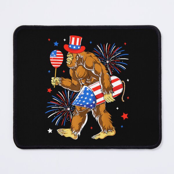 Item preview, Bigfoot Firework American Flag Bigfoot 4th of July Sasquatch designed and sold by Boutkimaewab.