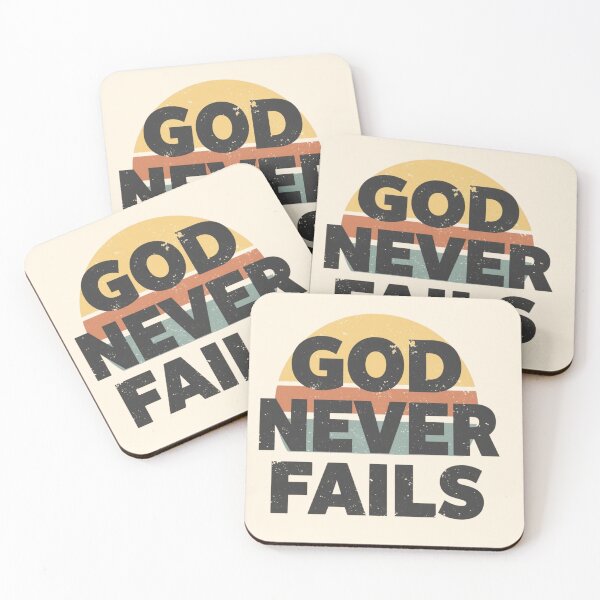 Item preview, God Never Fails Retro Christian Faith Design designed and sold by Sunniz.