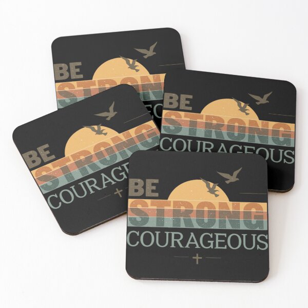 Item preview, Be Strong and Courageous Faith Typography designed and sold by Sunniz.