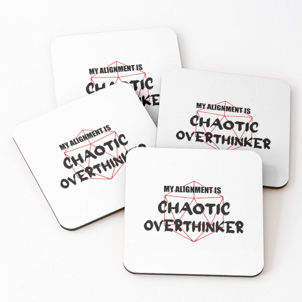 Item preview, Chaotic Overthinker Tabletop Alignment Humor designed and sold by wswrnyhj65.