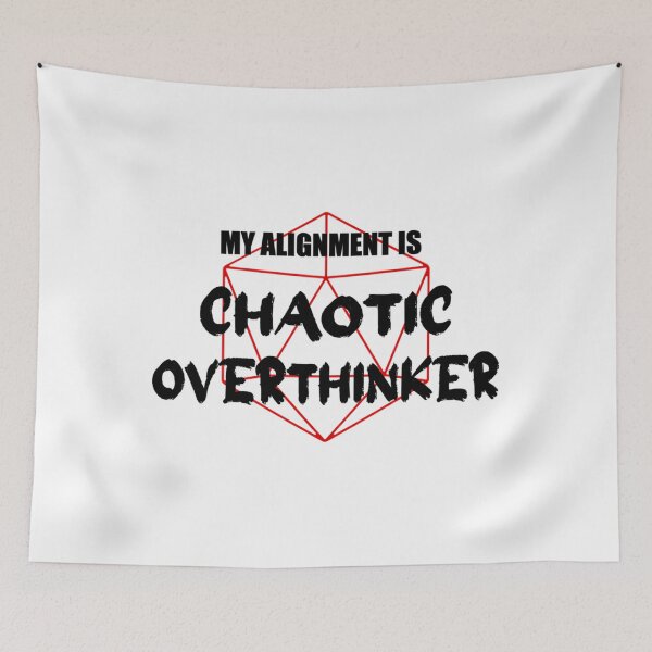Item preview, Chaotic Overthinker Tabletop Alignment Humor designed and sold by wswrnyhj65.
