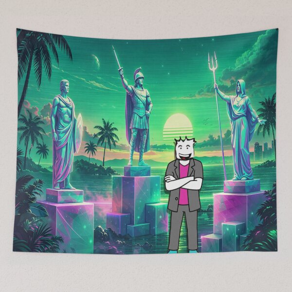 Item preview, Vaporwave Statues background with OC designed and sold by SamiVaporStudio.