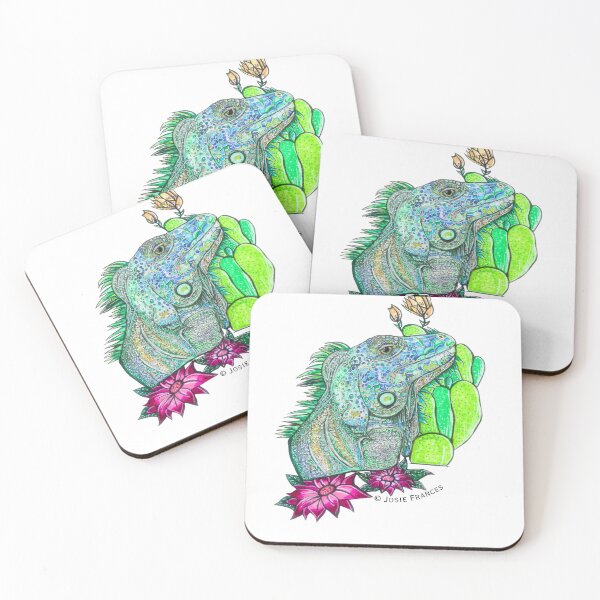 Item preview, Radiant Iguana (no background for stickers) designed and sold by Ruby Tiger Creations.