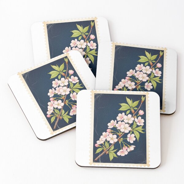 Item preview, Vintage Cherry Blossom Postage stamp designed and sold by bloom-moon.