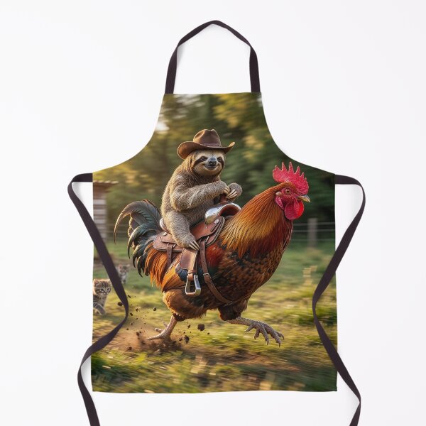 Item preview, Cowboy Sloth Rides His Chicken designed and sold by Tridentulus.