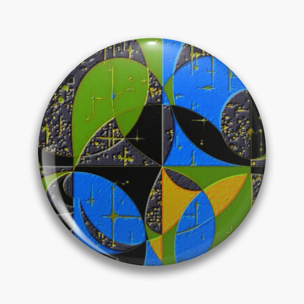 Item preview, 4 part abstract dark fluorescence colorful geometric abstract design designed and sold by SmashingDeals.