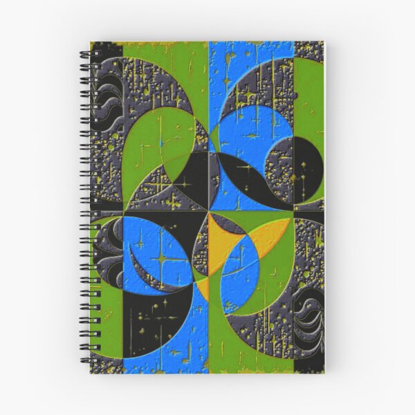 Item preview, 4 part abstract dark fluorescence colorful geometric abstract design designed and sold by SmashingDeals.