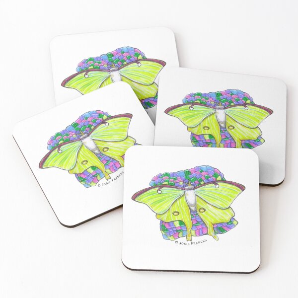 Item preview, Luna Moth (no background for stickers) designed and sold by Ruby Tiger Creations.