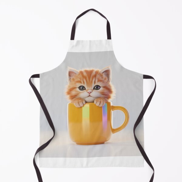 Item preview, Orange Tabby Kitten in a Yellow Cup designed and sold by Brochamorocha.