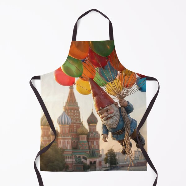 Item preview, Gnome Flies Past Saint Basil's Cathedral in Moscow designed and sold by Tridentulus.