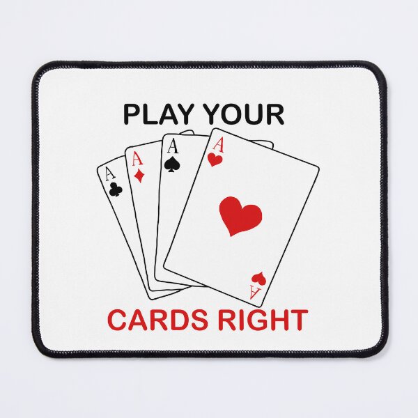 Item preview, “Play Your Cards Right” Playing Cards Cliche Pun designed and sold by AngelrayByMadi.