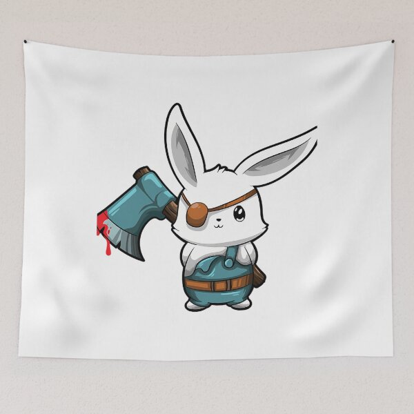 Item preview, Creepy Cute Bunny With Axe Horror Graphic designed and sold by wswrnyhj65.