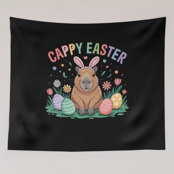 Item preview, Cappy Easter Capybara Easter Holiday Animal Lover designed and sold by CORJIDOG-ART.