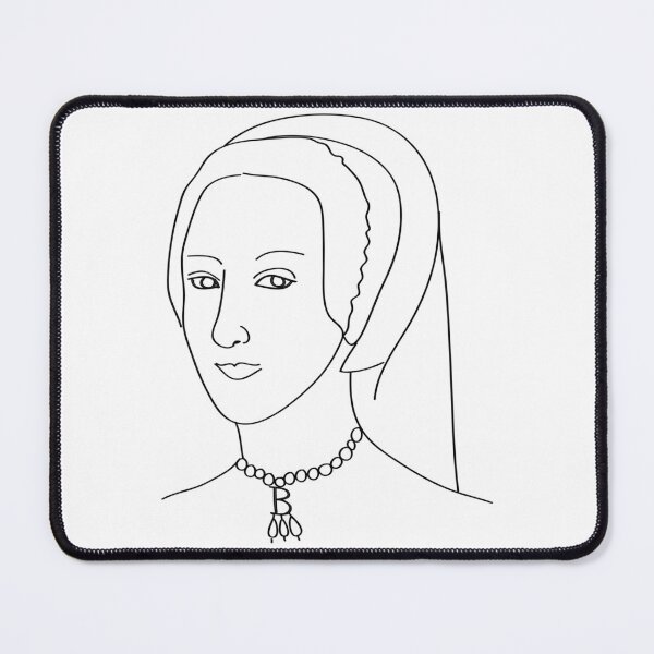 Item preview, Minimalist Anne Boleyn Portrait Line Art designed and sold by wswrnyhj65.