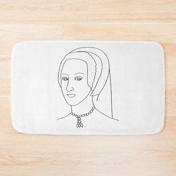 Item preview, Minimalist Anne Boleyn Portrait Line Art designed and sold by wswrnyhj65.