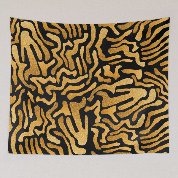 Item preview, Golden Glamorous Glitzy Hues Abstract Designs On Black designed and sold by DEC02.