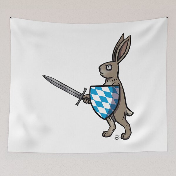 Item preview, Medieval Marginalia Bunny With Sword Art designed and sold by wswrnyhj65.