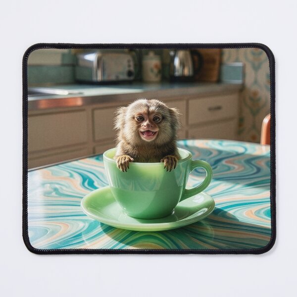 Item preview, Pygmy Marmoset in a Jadeite Tea Cup designed and sold by Tridentulus.