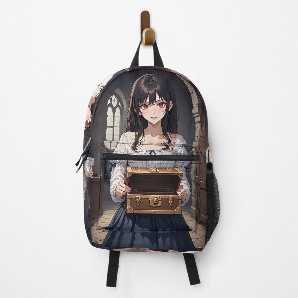Item preview, Medieval vampire girl holding a chest designed and sold by ArtsJulian.