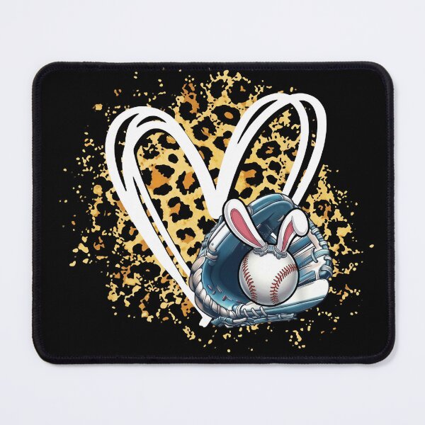 Item preview, Baseball Bunny Glove Leopard Heart designed and sold by KIROSALS.