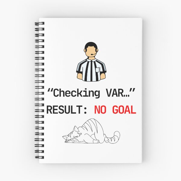 Item preview, Checking VAR No Goal Funny Soccer Cat Meme Football Fan Humor designed and sold by E20STUDIO.