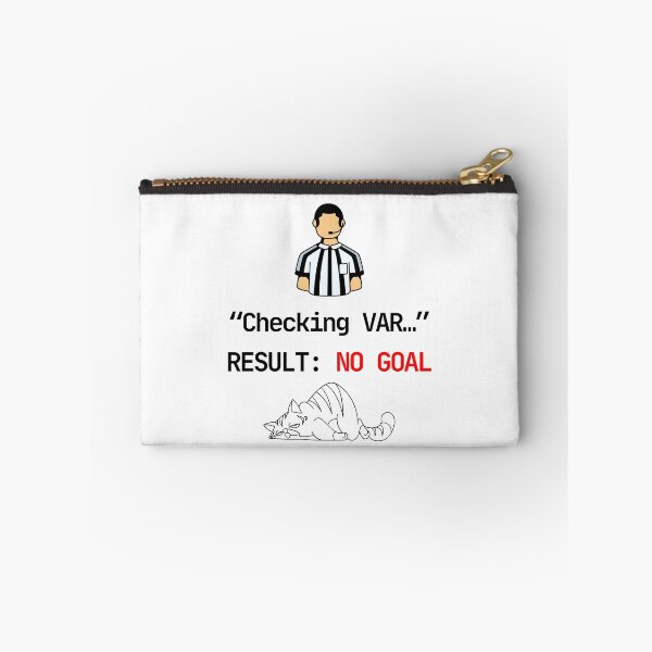 Item preview, Checking VAR No Goal Funny Soccer Cat Meme Football Fan Humor designed and sold by E20STUDIO.