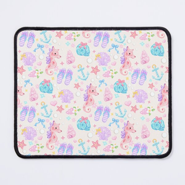 Item preview, Cute Pastel Seashell Pattern | Seahorse Starfish Coastal Aesthetic | Kawaii Beach Summer Design designed and sold by Sunnyneststudio.