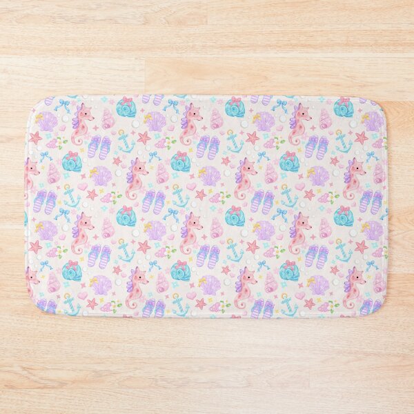 Item preview, Cute Pastel Seashell Pattern | Seahorse Starfish Coastal Aesthetic | Kawaii Beach Summer Design designed and sold by Sunnyneststudio.