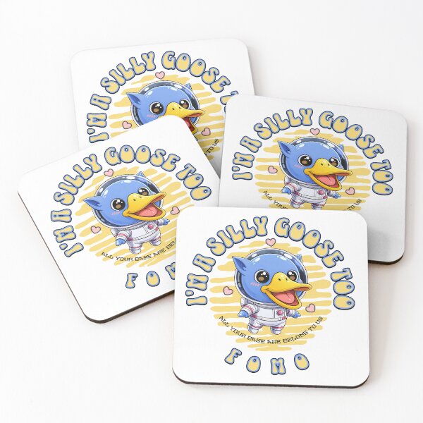 Item preview, Silly Goose Blue Alien FOMO All Your Base are Belong to Us designed and sold by Shy Fractal Designs.