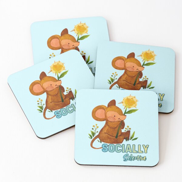 Item preview, Socially Selective Cute Mouse – Introvert Humor Animal Design designed and sold by Yesss-Mau.