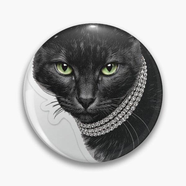 Item preview, Luxury Black Cat Aesthetic Sticker designed and sold by minimalbytanmay.