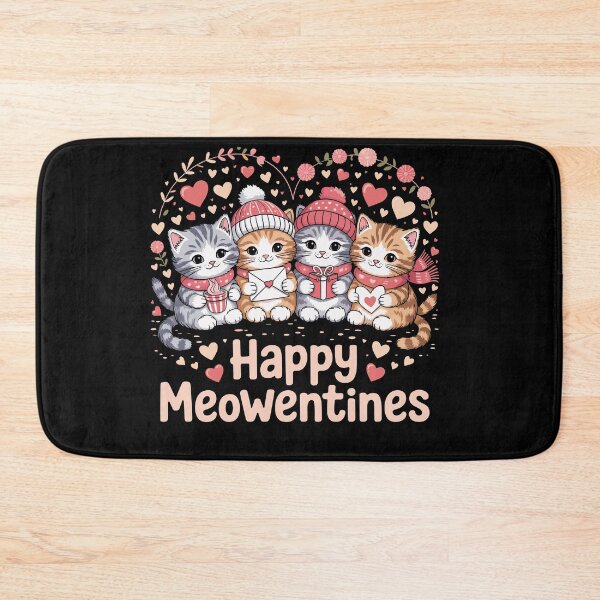 Item preview, Happy Meowentines Cute Valentine Cat Lovers Girls designed and sold by Dressed For  Duty.