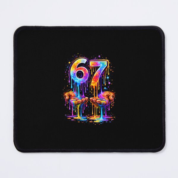 Item preview, 67 Drip Art Colorful Melting Numbers Street Art Aesthetic designed and sold by GraffKingz.