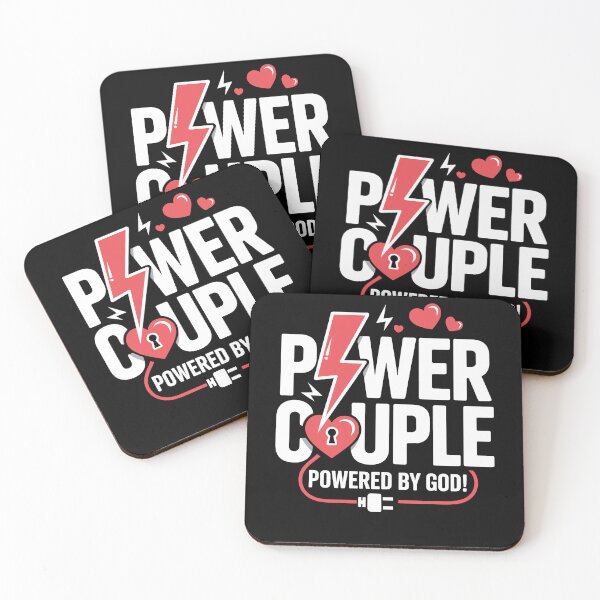Item preview, Valentine Couple Matching Powered by God Christian designed and sold by Dressed For  Duty.